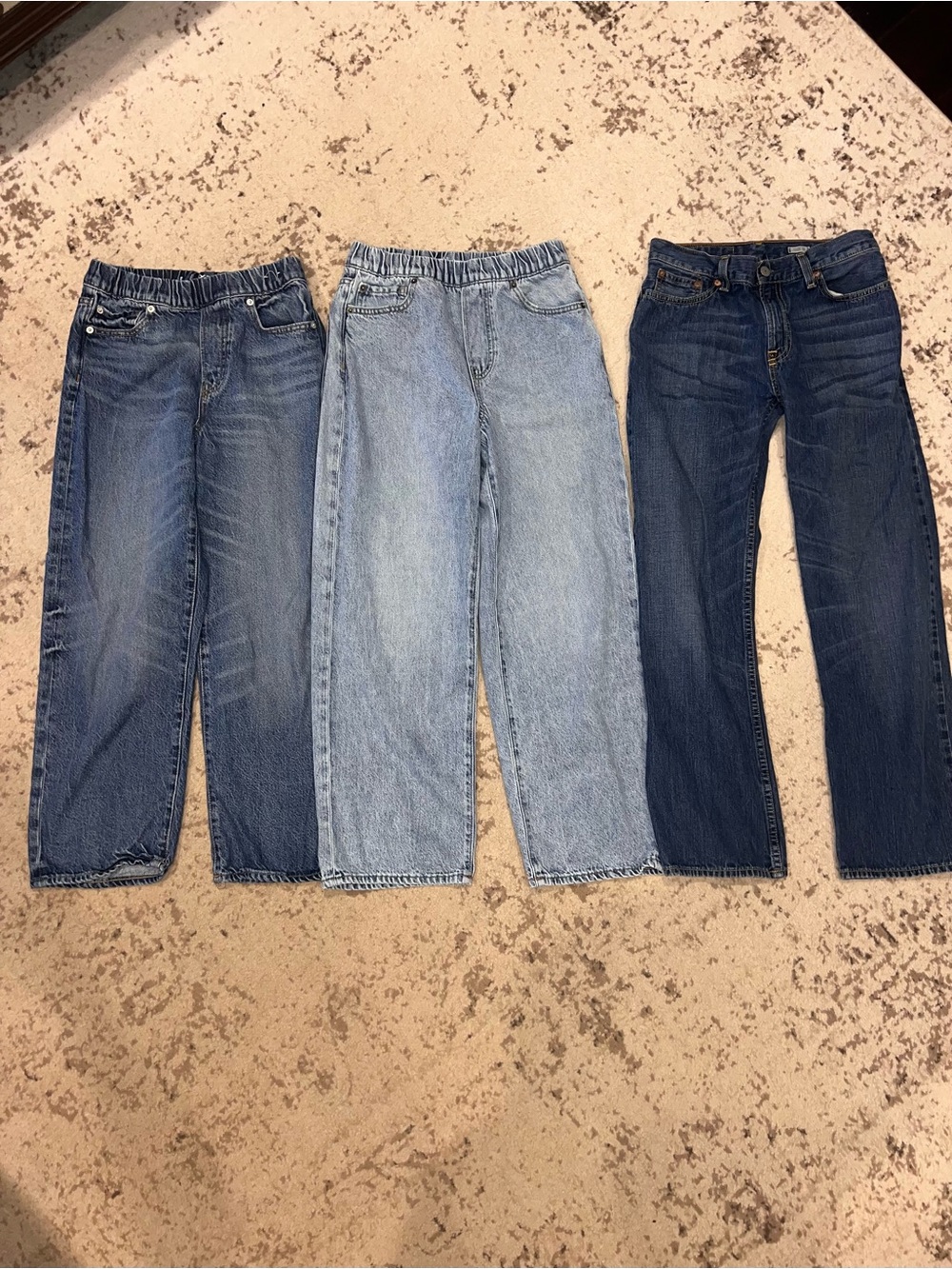 Boys Jean Lot (3) - Light & Dark Blue Washes GAP & Ralph Lauren- Size 12
